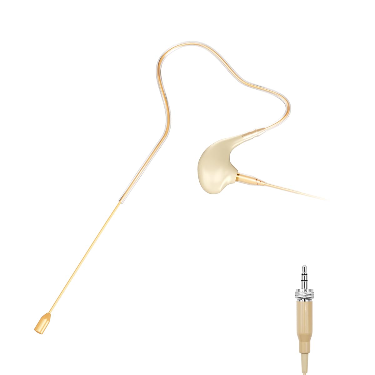 Front. Reds Spade - Headset headworn microphone single earset ear hook over ear hanging condenser mic compatible with sennheiser - C2 for Sennheiser Wireless System.