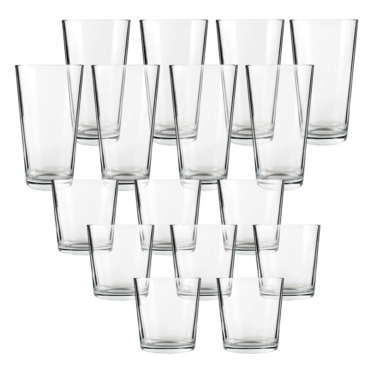 Back. Jay Import - Simple Home 16PC Entertaining - Clear.
