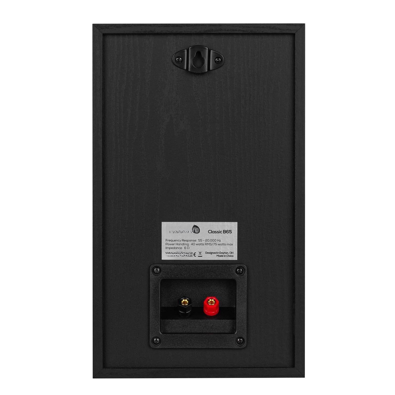 6-3 - Classic B65  
Frequency Response: 55-20,000 Hz  
Power Handling: 40 watts RMS/75 watts max  
Impedance: 8 Ω  
Designed in Dayton, OH  
Made in China  

Classic B65  
55-20,000 Hz  
40 watts RMS/75 watts max  
8 Ω  
Designed in Dayton, OH  
Made in China