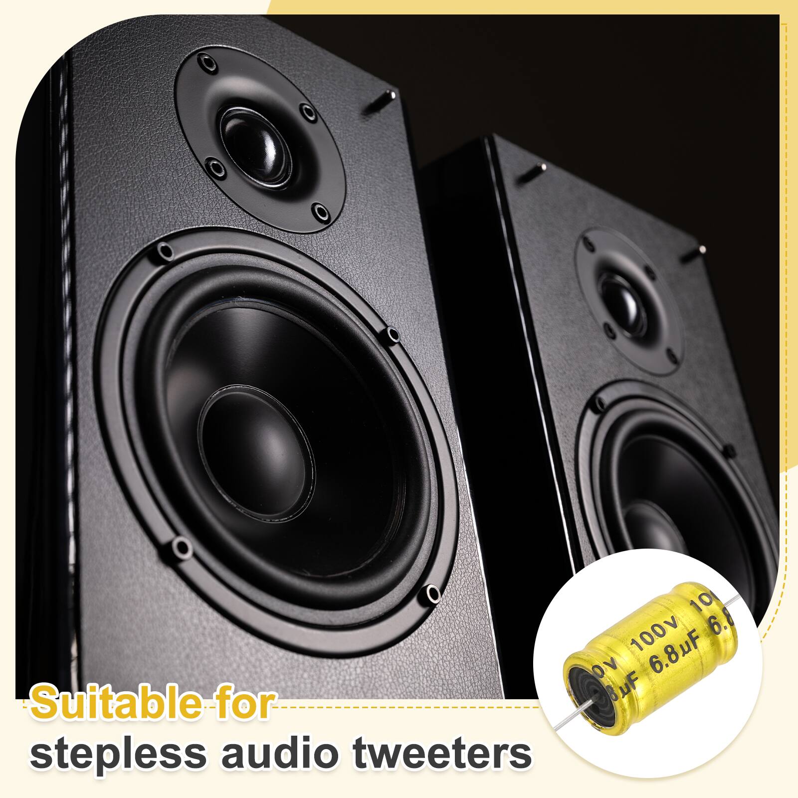 10 100V 6.8uF Suitable for stepless audio tweeters
