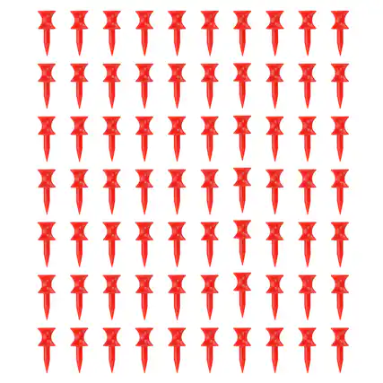 Front. Unique Bargains - Plastic Step Down Golf Tees, 1.2 Inch Unbreakable Plastic Tees Bulk, 70pcs - Fits Practice/Outdoor/Course/Competition - Red.