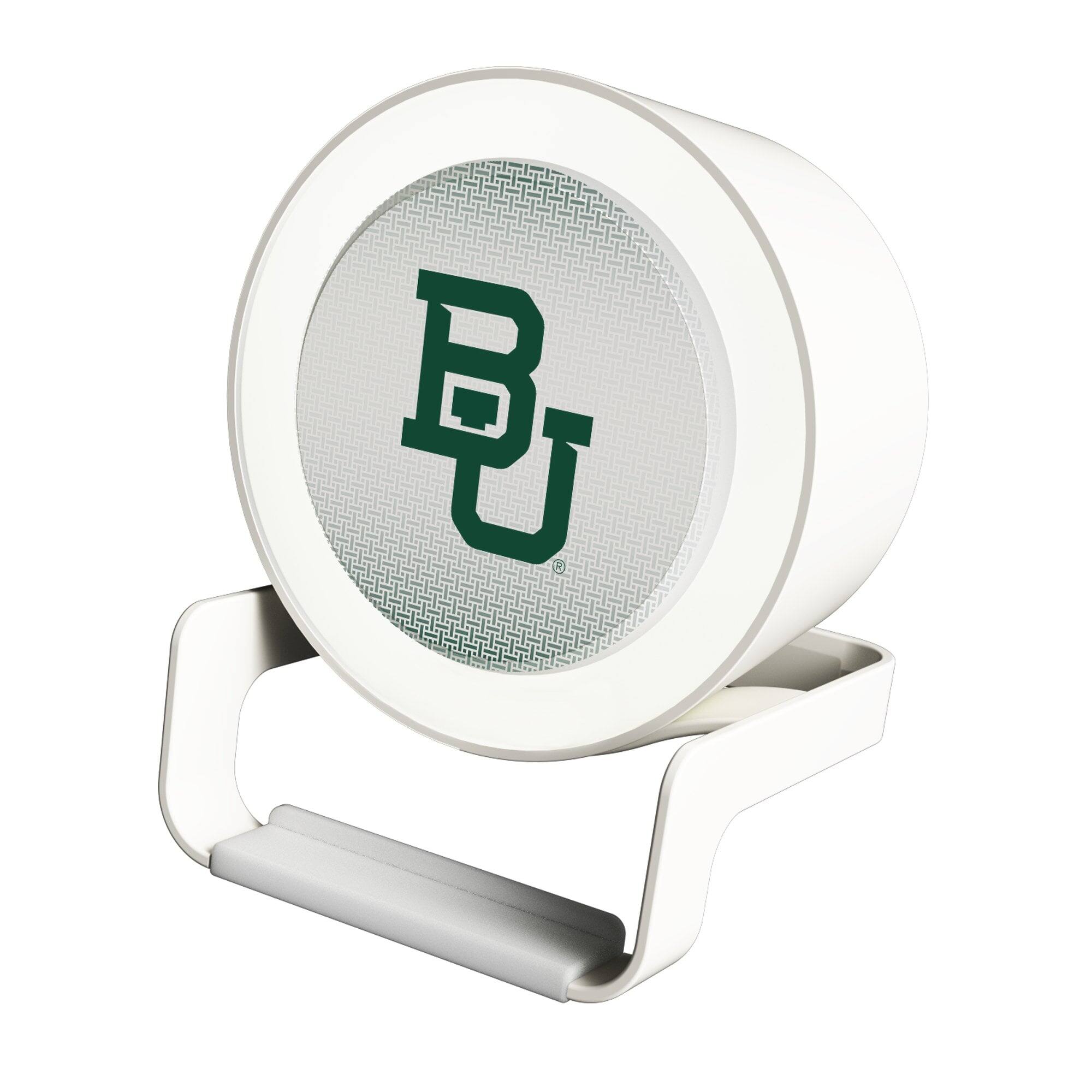Front. Keyscaper - Baylor Bears Linen Print Nightlight Charger & Bluetooth Speaker - White.