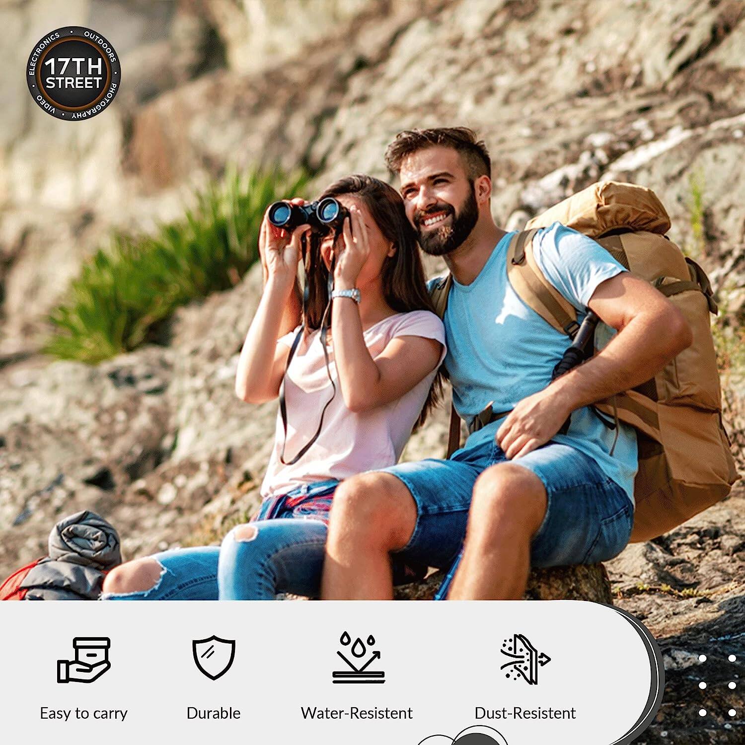 ELECTRONICS OUTDOORS  
17TH STREET  
DRGIA ANGEEOGSOHA  

Easy to carry  
Durable  
Water-Resistant  
Dust-Resistant