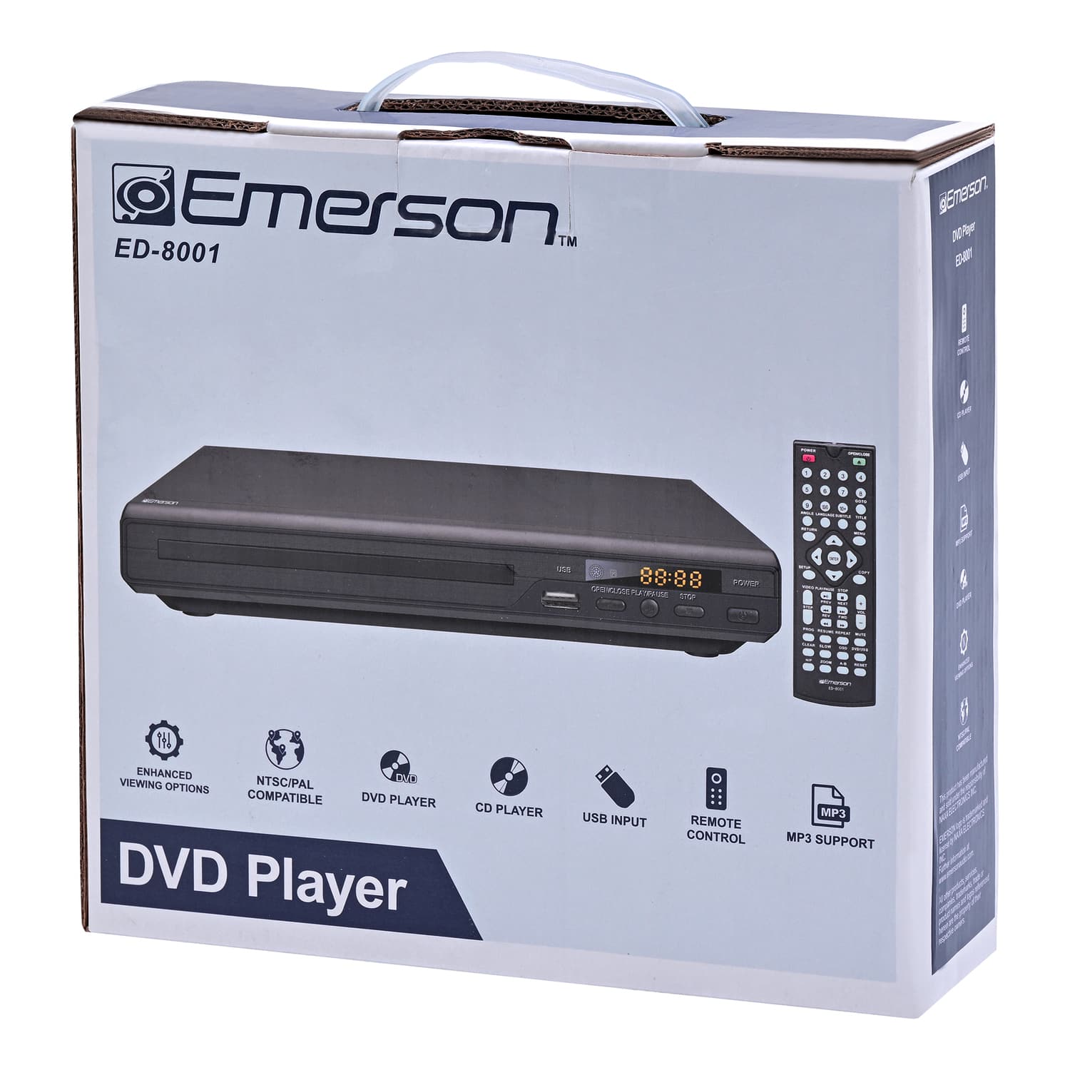 Emerson ED 8001 DVD Player, media Player for DVD, CD, MP3 | USB