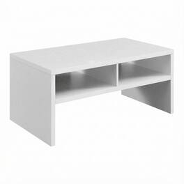 FurniFact - Honeycomb Coffee Table with Shelves and Deluxe Storage Space - White
