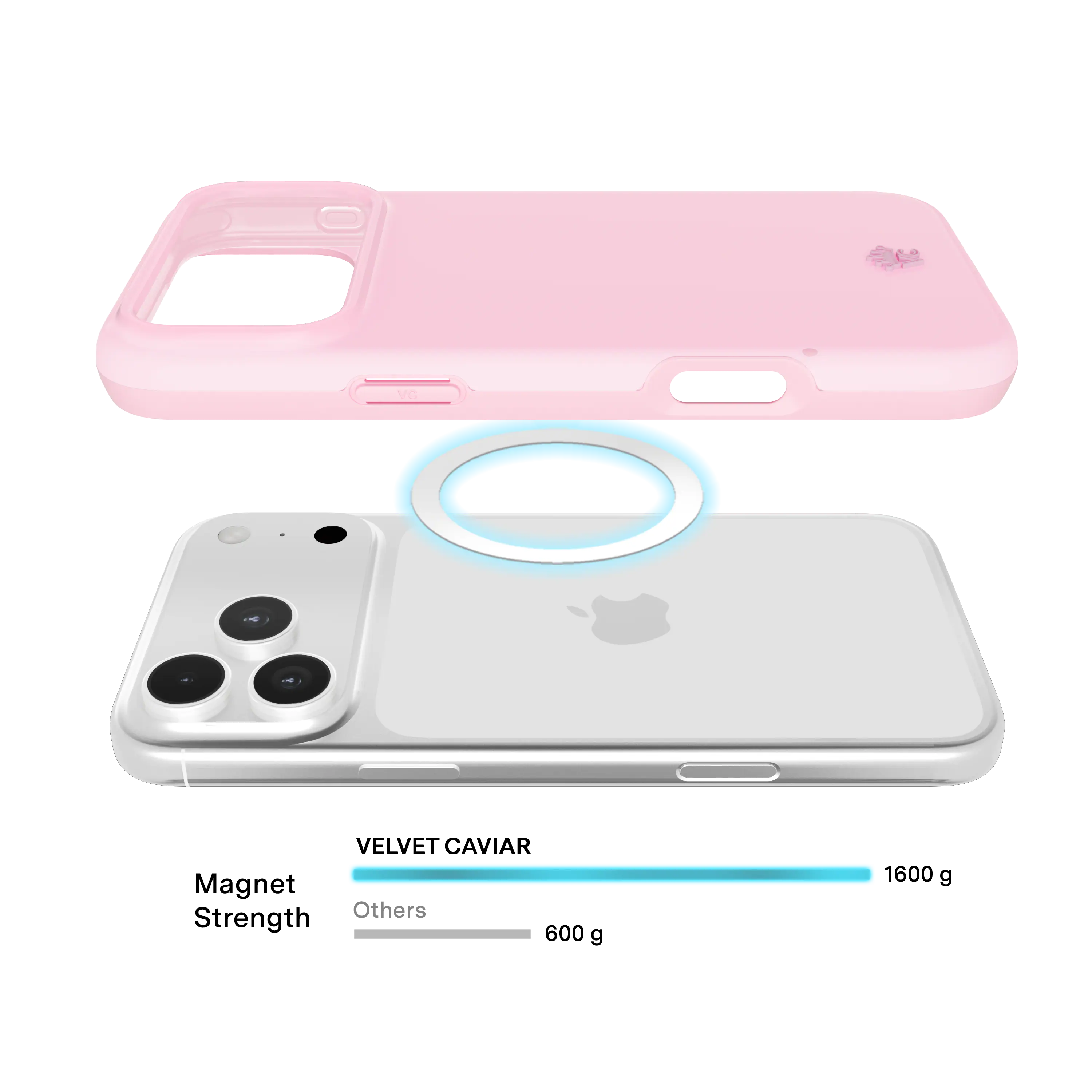 Alt View 3. VELVET CAVIAR - Magsafe Case for Apple iPhone 18 Pro Max / iPhone 17 Pro Max - Strawberry Milk.