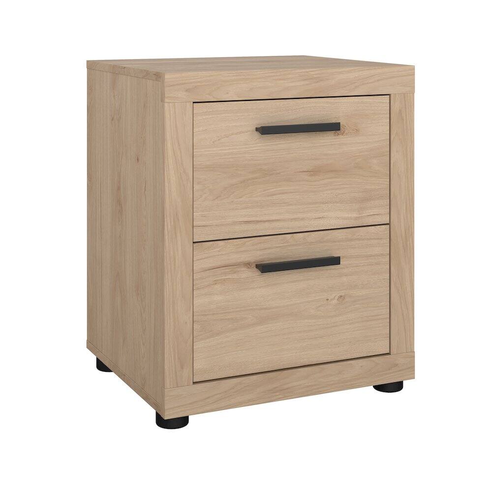 Alt View 2. Tvilum - Mira 2 Drawer Nightstand, Jackson Hickory - Brown.