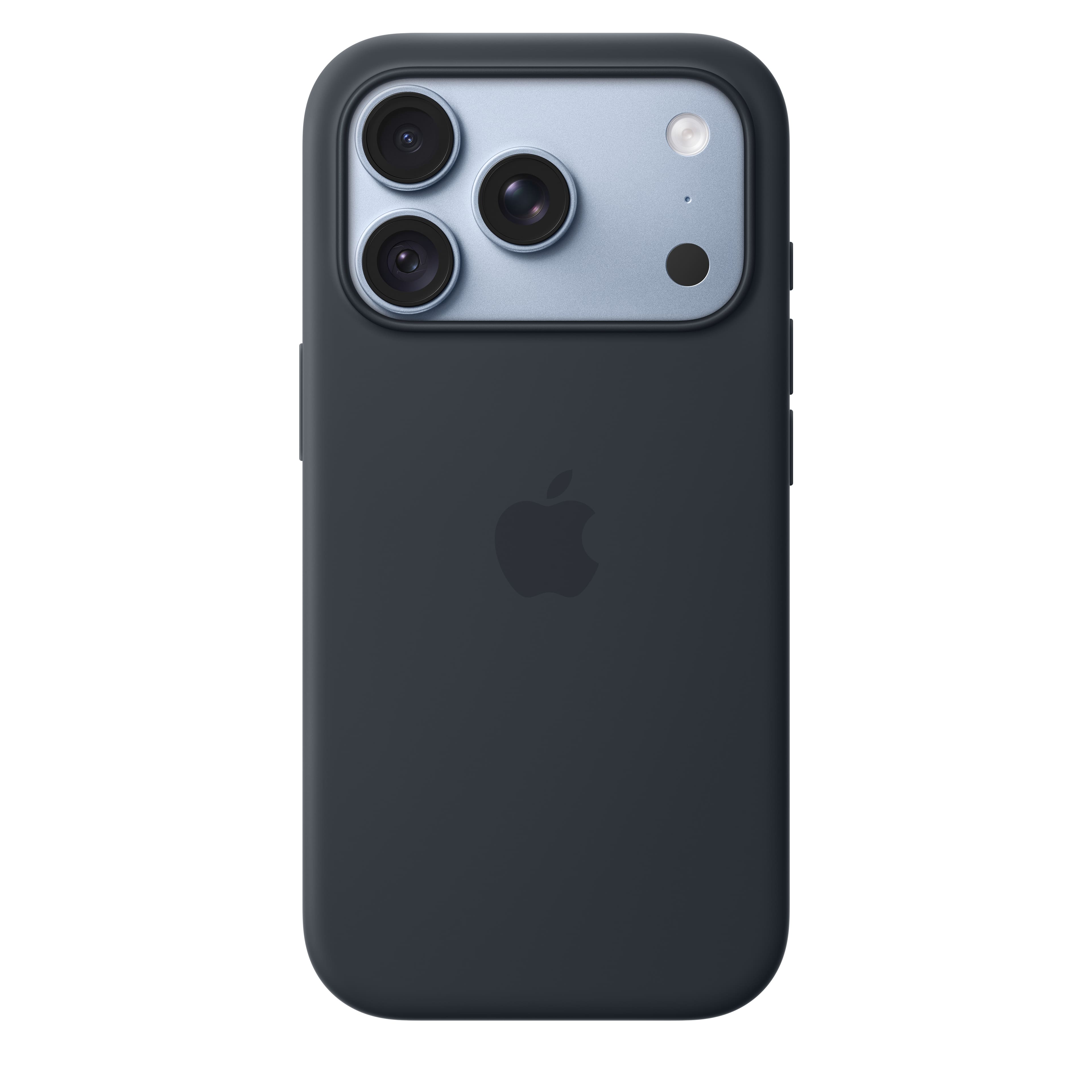 Apple - iPhone 18 Pro Silicone Case with MagSafe - Navy Blue