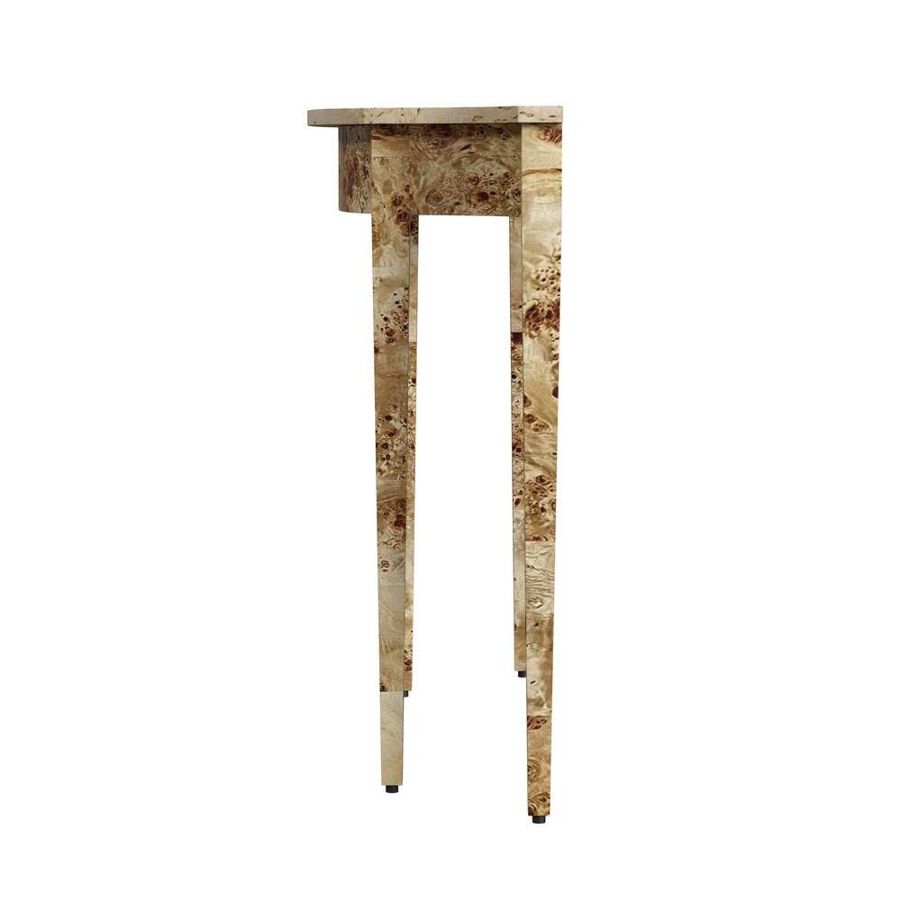 Left. Starlight Canyon Home - Light Brown Half Moon Console Table - Narrow Entryway and Sofa Table - Light Brown.