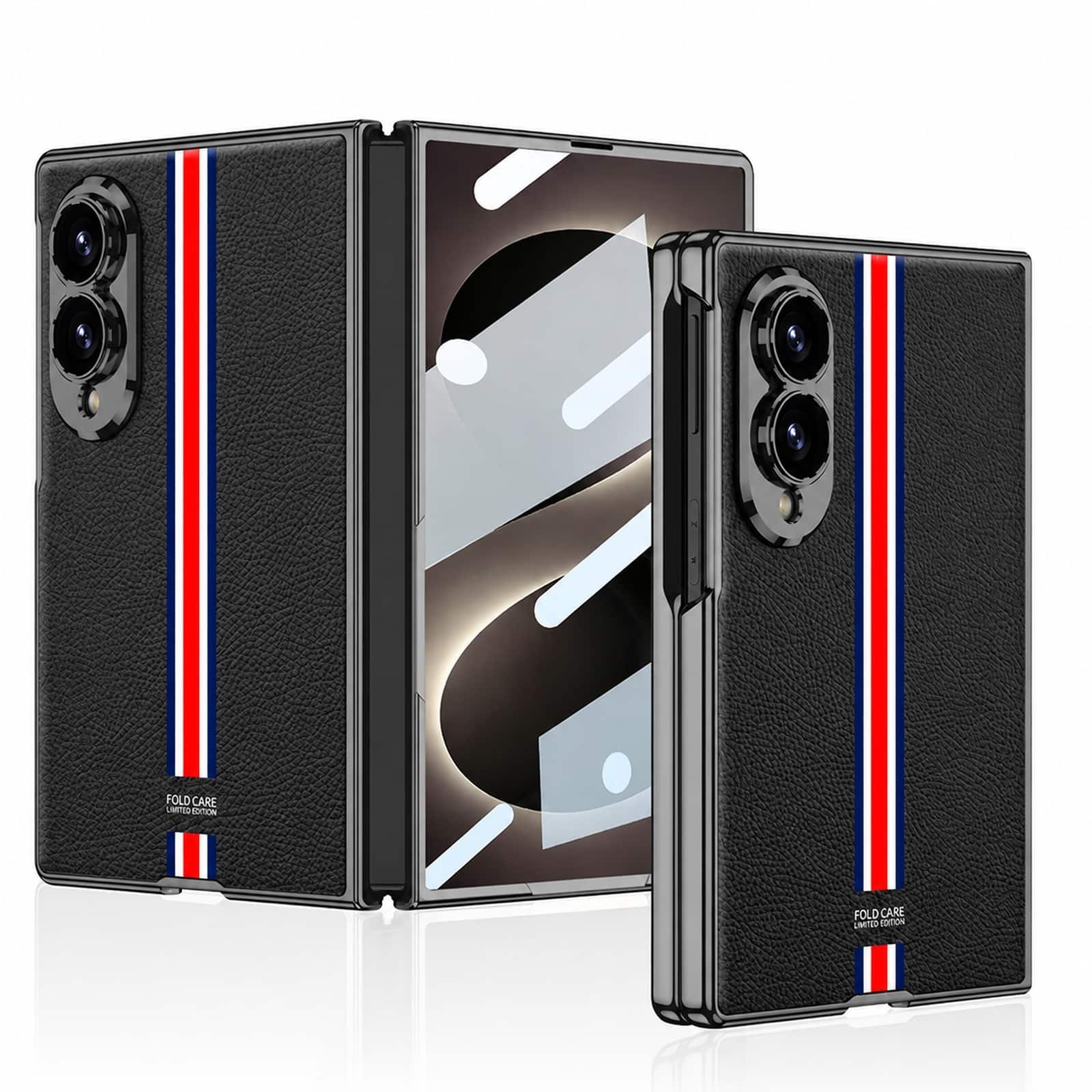 Dteck - Full Body Protection Case For Samsung Galaxy Z Fold 8 with Built-in Screen Protector, Shockproof PU Leather Hard Cover - C price history on PriceWatchPro