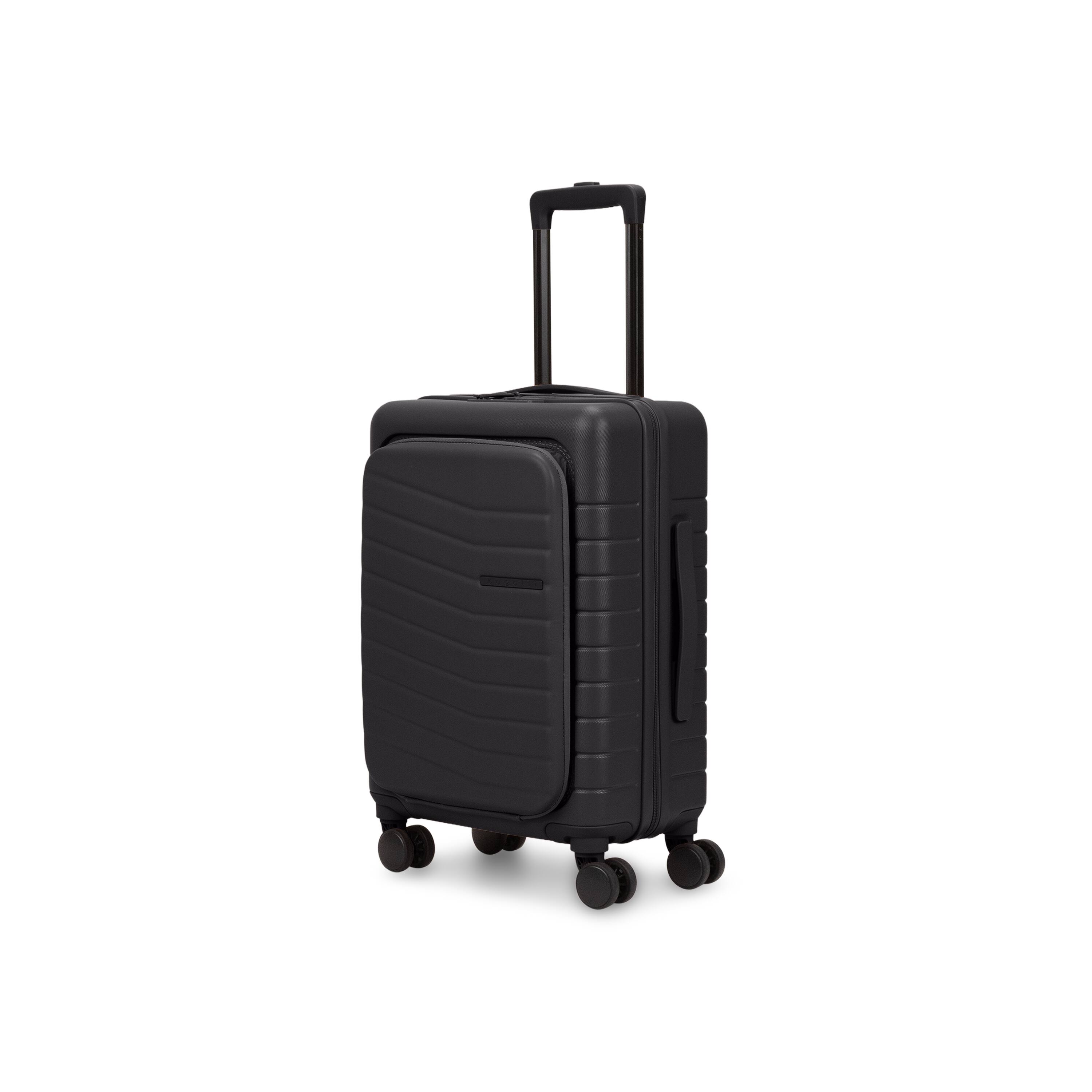 Angle. Bugatti - Bugatti Munich Pro 3 Piece Hardside Luggage Set - BLACK.