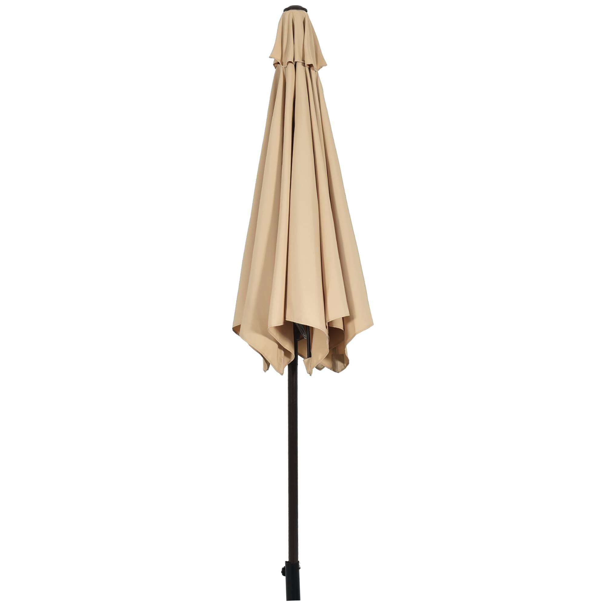 Alt View 2. Costway - 9Ft Outdoor Market Patio Table Umbrella Push Button Tilt Crank Lift Beige - Beige.