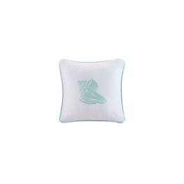 Gracie Mills - Douglass Aqua Square Decorative Pillow - Ivory