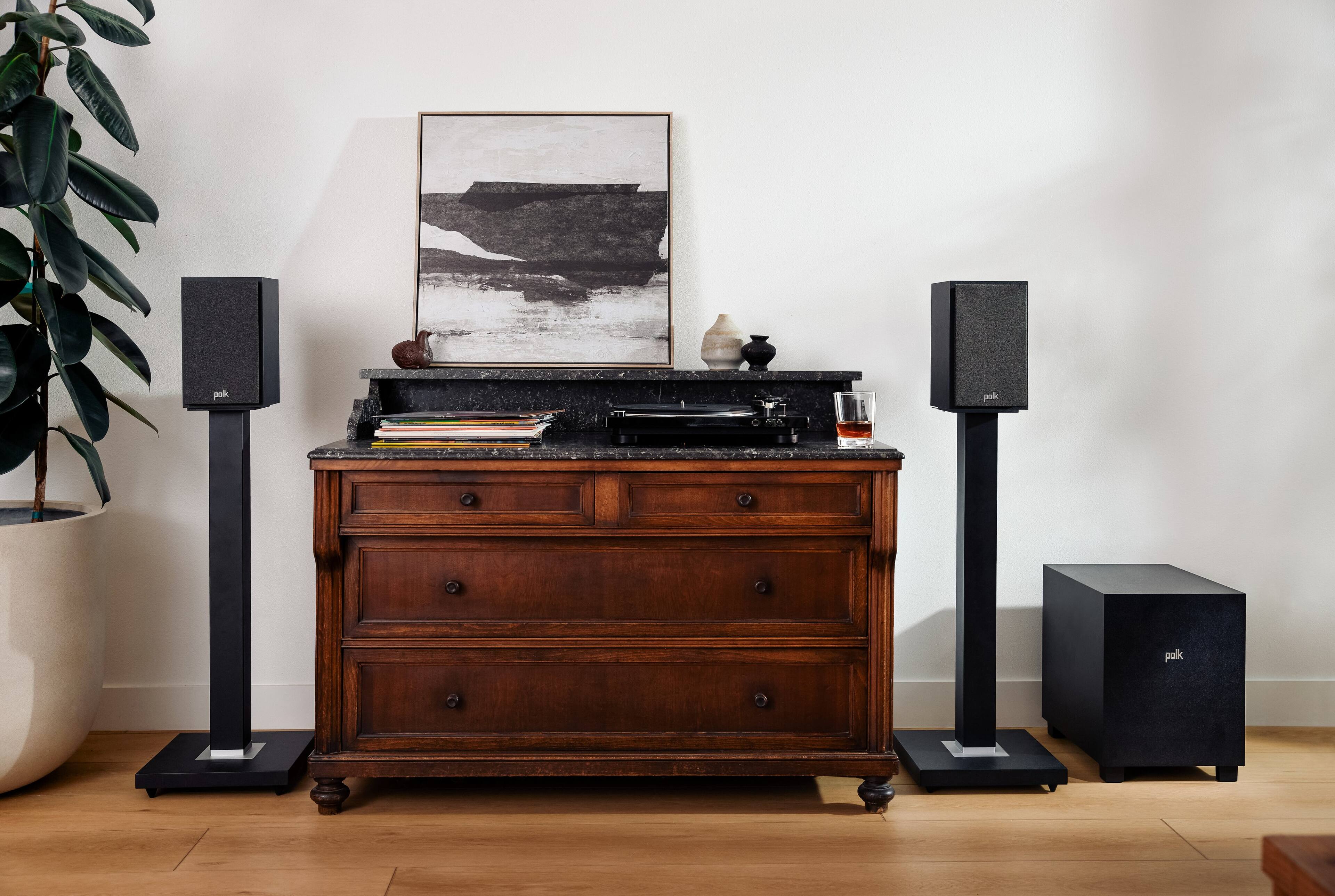 Alt View 16. Polk Audio - Monitor XT10 100W 10" Down Firing Class D Amplification Subwoofer - Black.