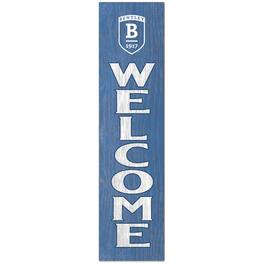 Jardine - Bentley Falcons 12'' x 48'' Outdoor Leaner Welcome Sign - Blue
