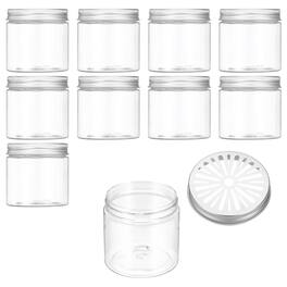Unique Bargains - Premium Empty Scent Beads Container, Refillable Spice Tin Hollow Lid, 10pcs 6.8oz - For Aromatherapy, Scent, Storage - Clear