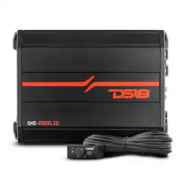 DS18 Audio - SXE 1-Channel Class D Car Amplifier, 800W RMS at 1 Ohm - Black