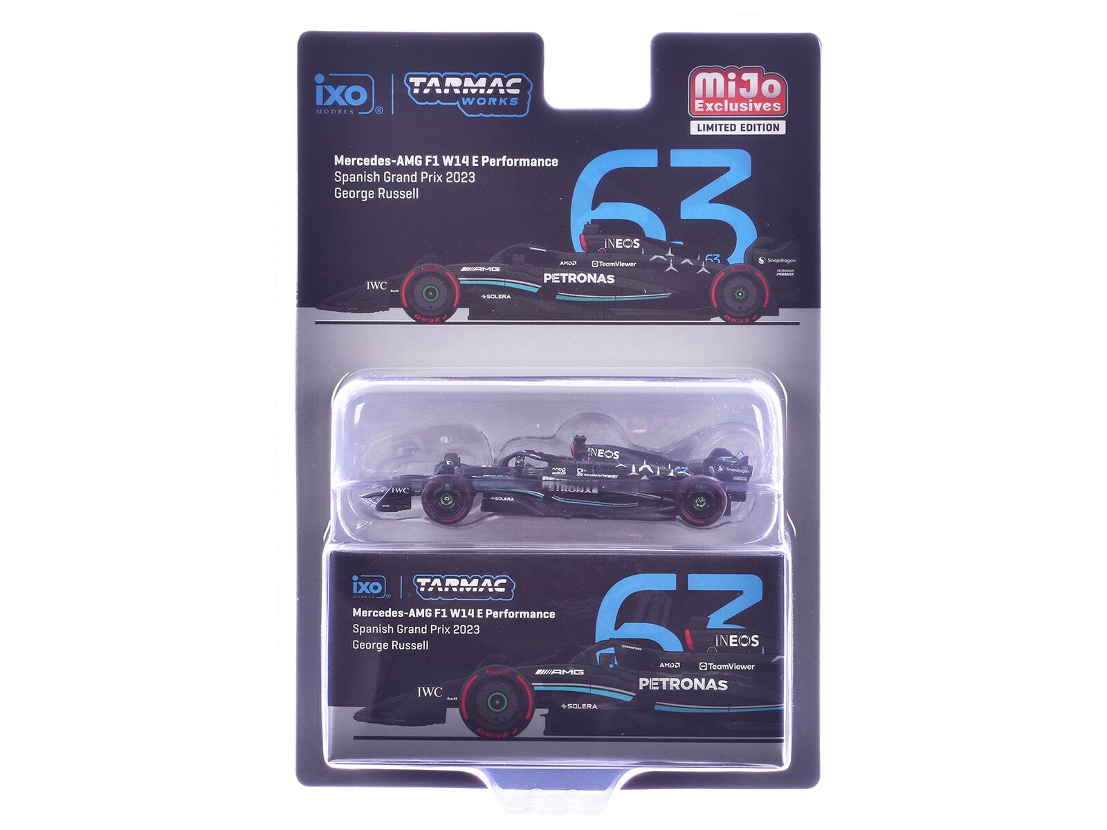 ixo TARMAC MiJo WORKS MUPELS cc Exclusives LIMITED EDITION Mercedes-AMG F1 W14 E Performance Spanish Grand Prix 2023 George Russell 63 INEOS 63 ven Emmanimagen TeamViewer - MANG PETRONAS IWC 1888

INEOS
IWC
PROLEGA
BAHORI!

IXO TARMAC Mercedes-AMG F1 W14 E Performance 63 Spanish Grand Prix 2023 George Russell INEOS DOMA TeamViewer AMG PETRONAS IWC +3OLERA