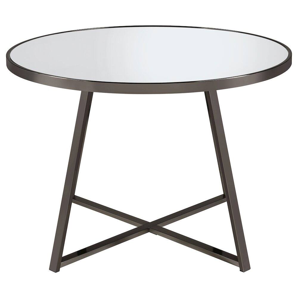 Alt View 2. Coaster Co. of America - Jillian Round 45-inch Mirror Top Dining Table Black Nickel - Black.