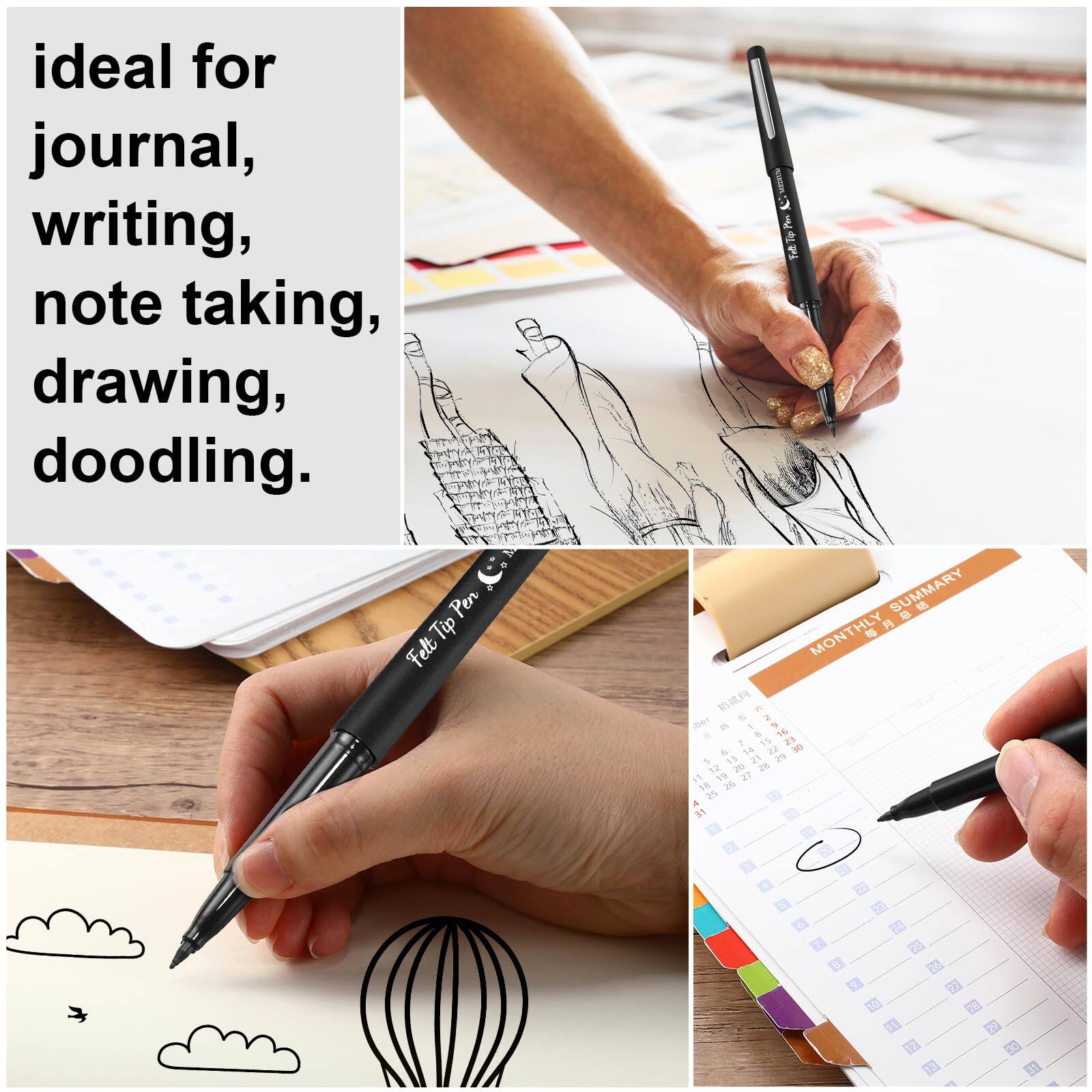 ideal for journal, writing, note taking, drawing, doodling.

Felt Tip Pen

MONTHLY SUMMARY

10 11 12 13 14 15 16
17 18 19 20 21 22 23
24 25 26 27 28 29 30