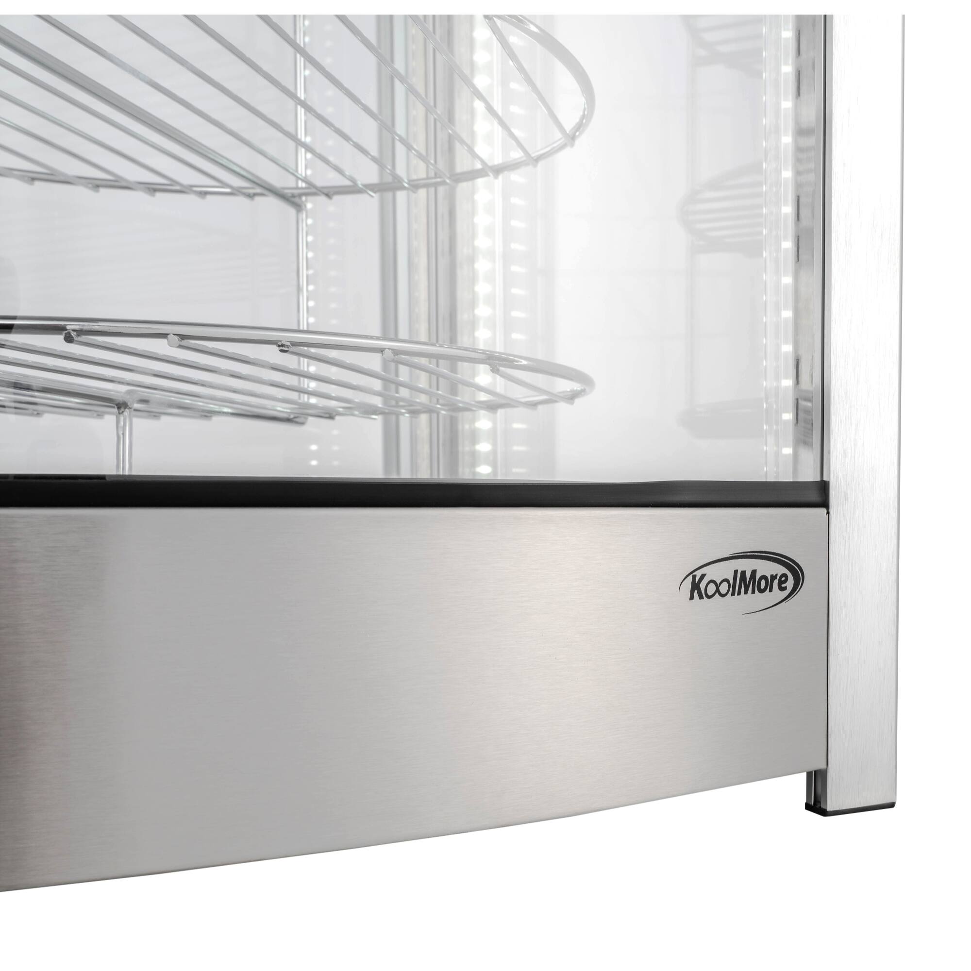 Alt View 6. Koolmore - 18 in. Commercial Pizza Display Warmer for 12 in. Pies with 4 Rotating Racks in Stainless-Steel (KM-HPD4-12) - Silver.