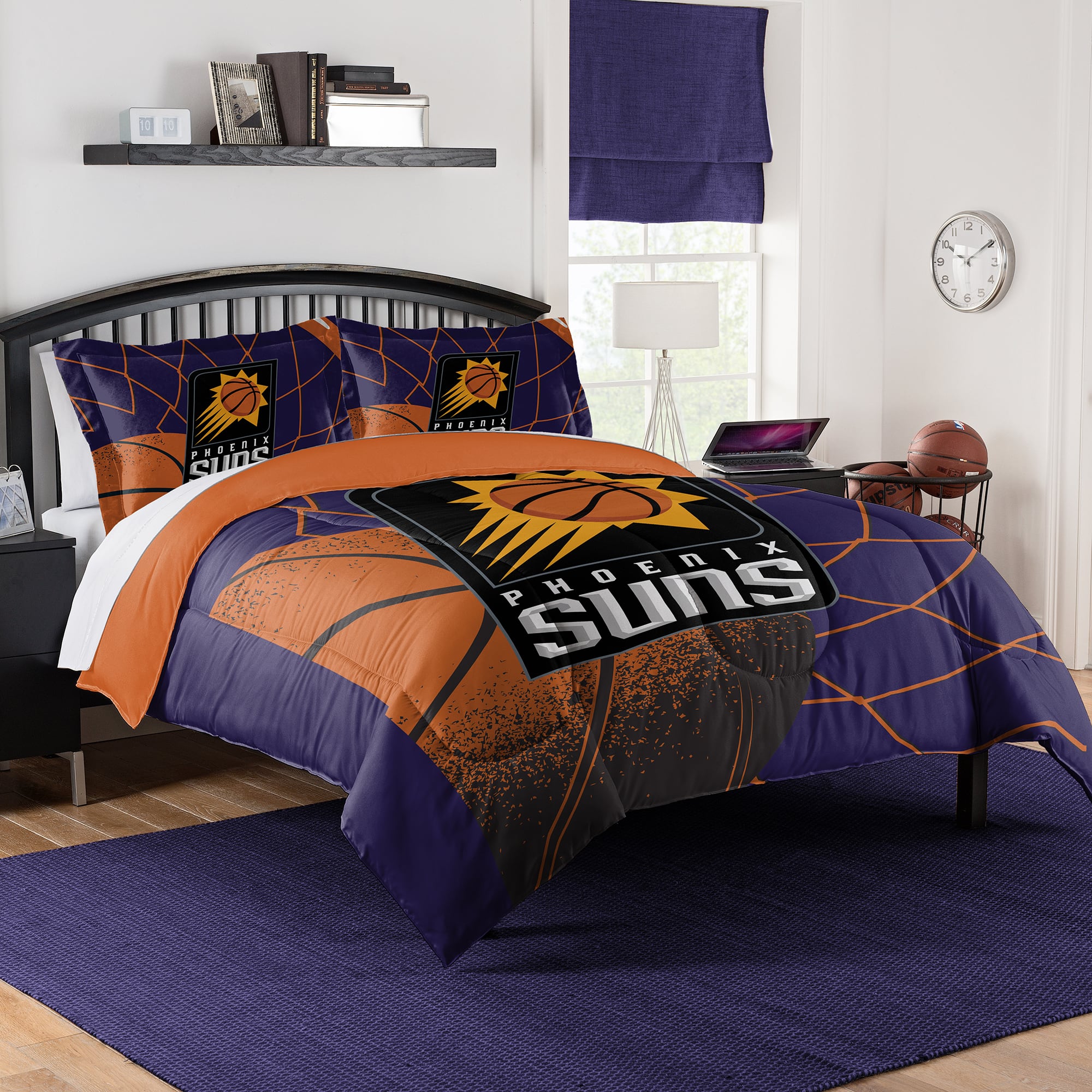 Sweet Home Collection - NBA Phoenix Suns Comforter & Pillow Sham Set- Full/Queen - Multicolored