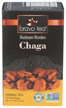 Bravo Tea - Mushroom Wonders Chaga Herbal Tea - 20 Bags - 1.06 oz