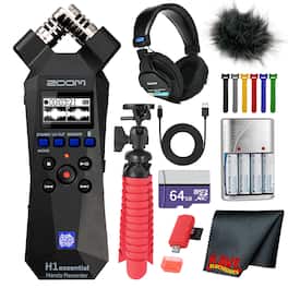 Zoom - H1essential 2-Track 32-Bit Float Portable Recorder + Headphones
