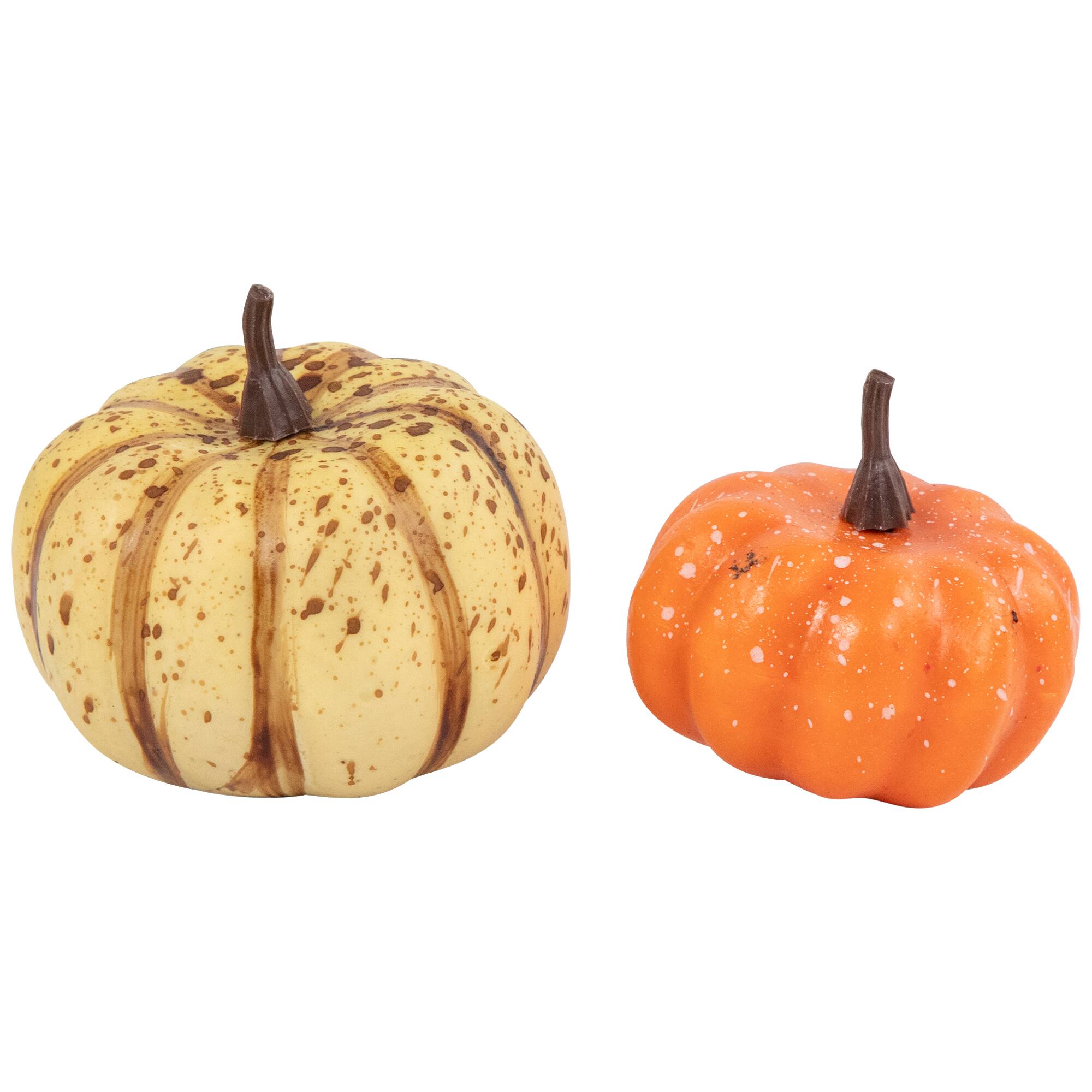 Alt View 3. Northlight - 11-Piece Fall Harvest Artificial Pumpkin, Acorn and Leaf Decoration Set - Brown.