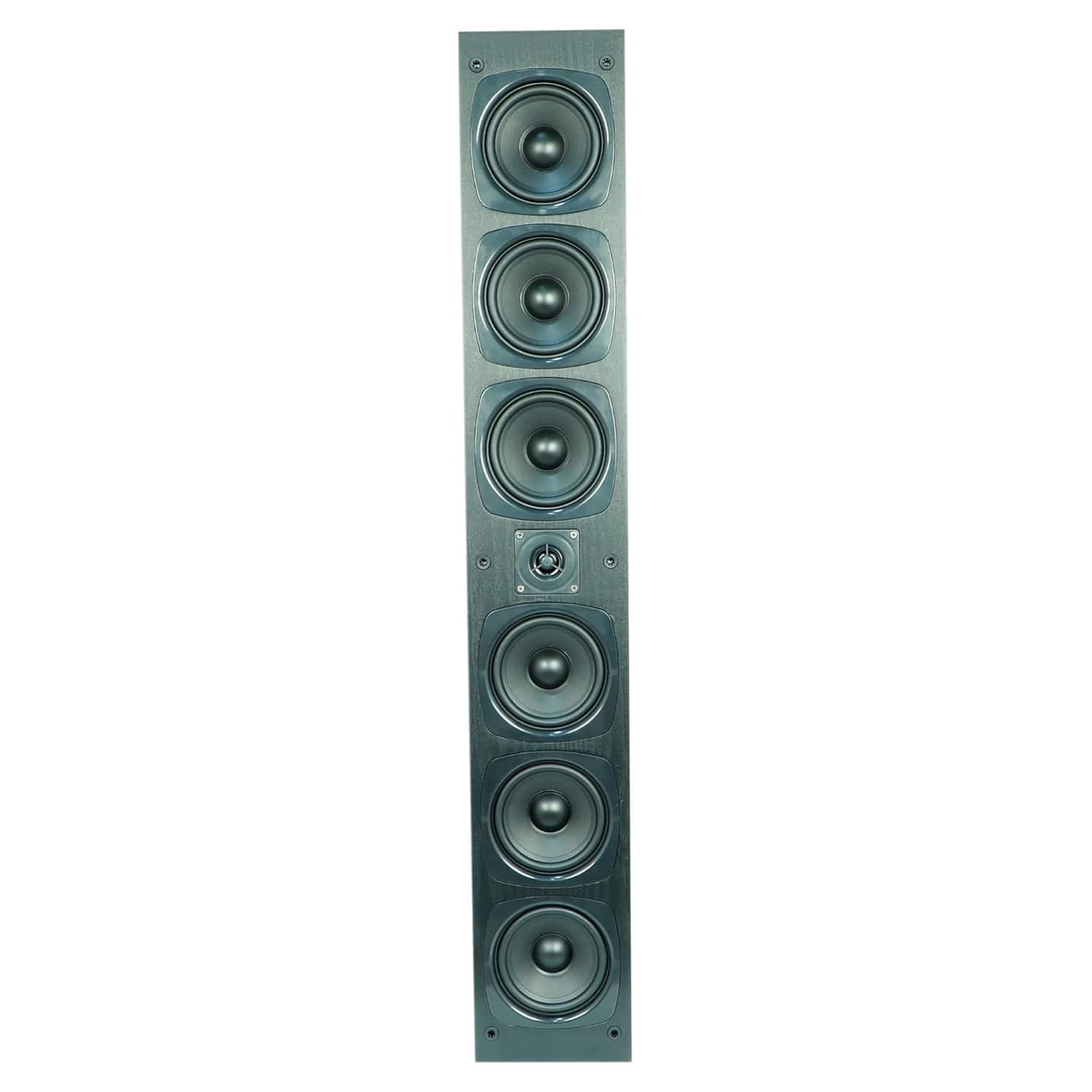 BIC America - RtR Elite OWT65 4.5" 100W On-Wall Tower Speaker, 2 Woofers, Tweeter, 4 Bass Radiators, 8 Ohm - Matte Black