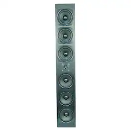 BIC America - RtR Elite OWT65 4.5" 100W On-Wall Tower Speaker, 2 Woofers, Tweeter, 4 Bass Radiators, 8 Ohm - Matte Black