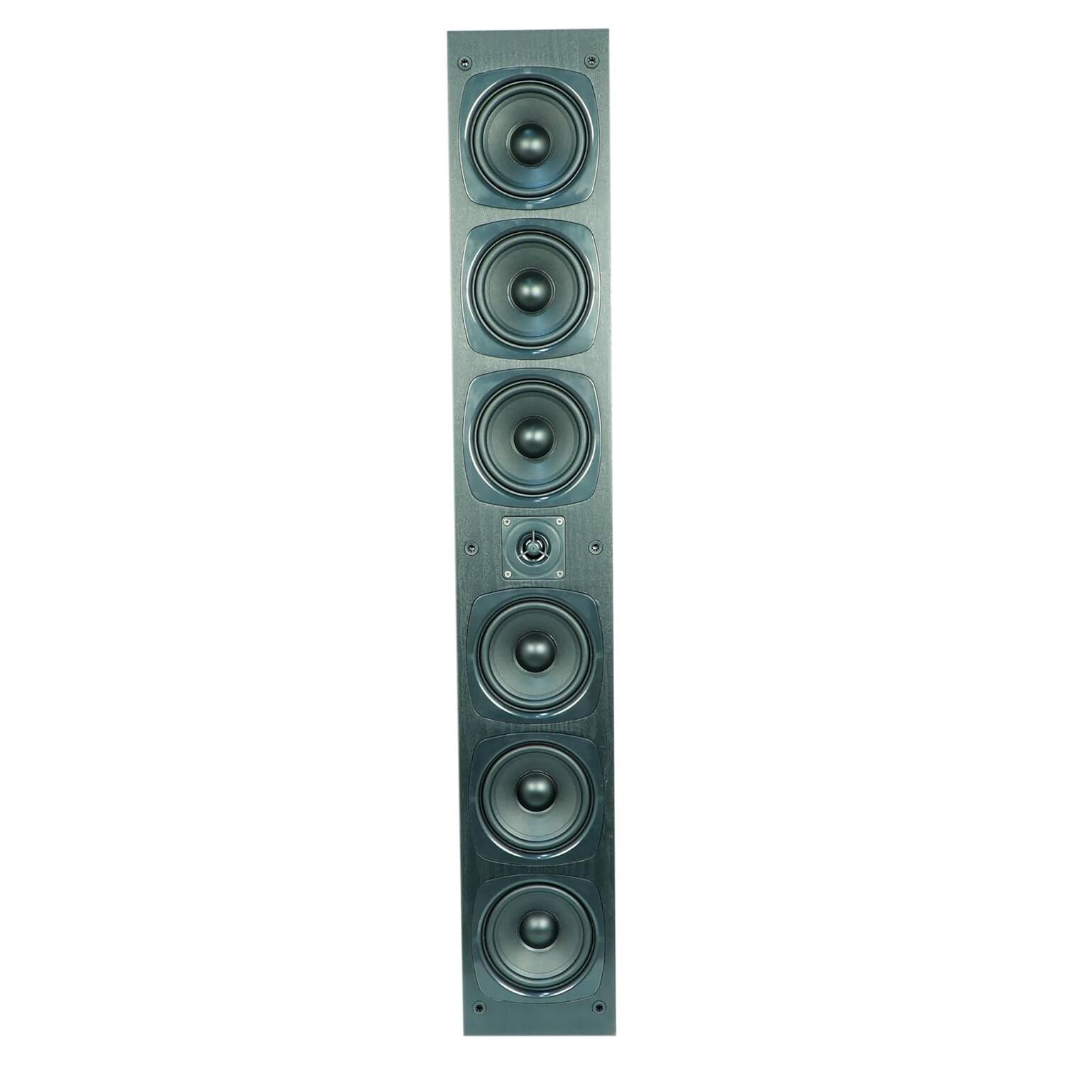 Front. BIC America - RtR Elite OWT65 4.5" 100W On-Wall Tower Speaker, 2 Woofers, Tweeter, 4 Bass Radiators, 8 Ohm - Matte Black.