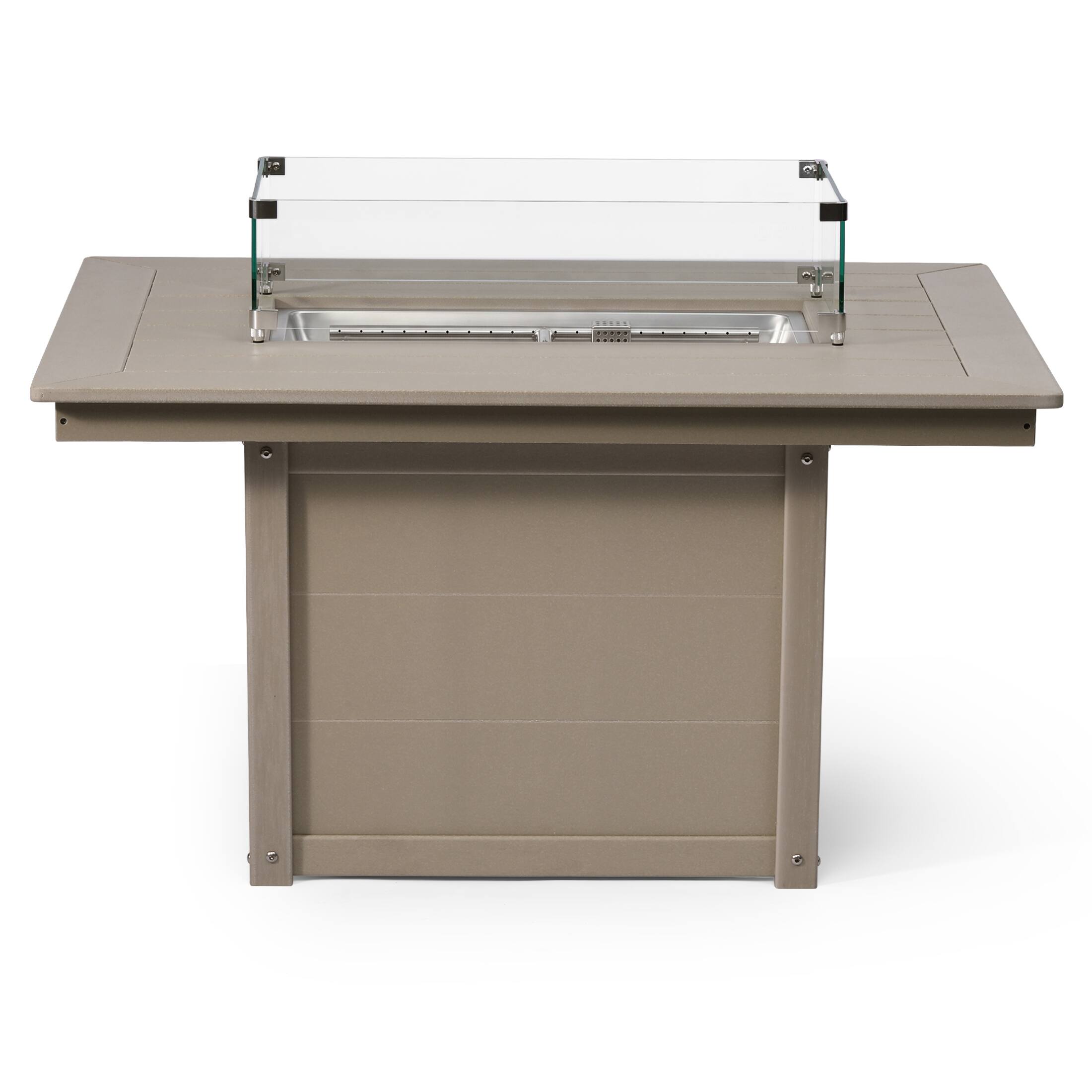 Back. WestinTrends - WestinTrends Helios 46" Modern Outdoor 55,000 BTU Patio Gas Propane Rectangle Deck Fire Pit Table - Weathered Wood.