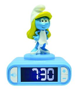 Lexibook - Smurfs Ette Night Light Alarm Clock with Sounds - Blue