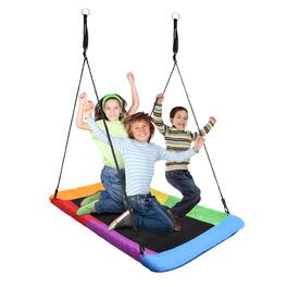 Sorbus - 60" Saucer Swing for Kids, 700lbs Big Platform Tree Glider Therapy, Adjustable Ropes