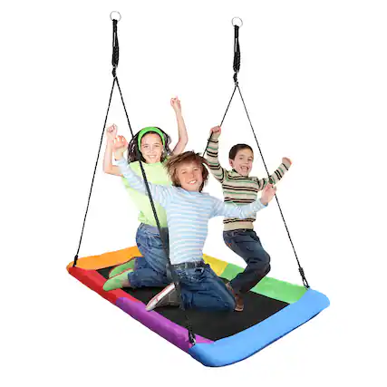 Front. Sorbus - Sorbus 60" Saucer Swing for Kids, 700lbs Big Platform Tree Glider Therapy, Adjustable Ropes.