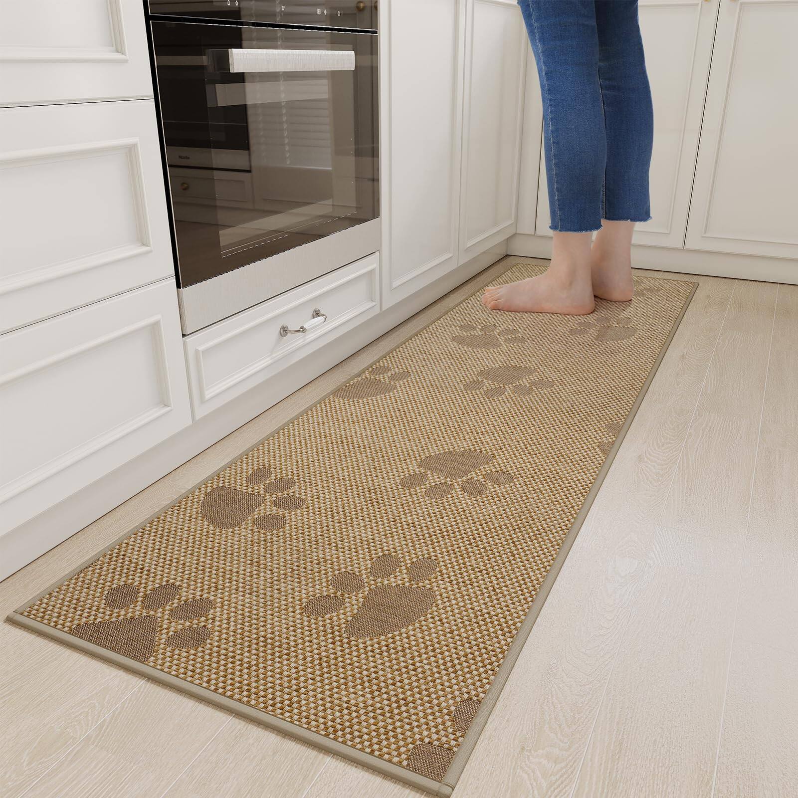 PARKER SLATER - Kitchen Rugs Mats Non Slip Washable Absorbent Runner Front Sink Floor Easy Clean Maintain Mat Brown X30 Protect You R - B- Brown