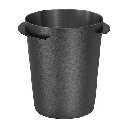 Front. Unique Bargains - 58mm Coffee Grinder Powder Cup, Stainless Steel Espresso Coffee Powder Feeder for Coffee Tamper Tool - Black.