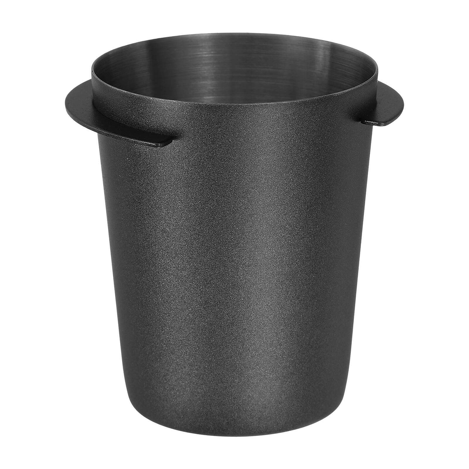 Front. Unique Bargains - 58mm Coffee Grinder Powder Cup, Stainless Steel Espresso Coffee Powder Feeder for Coffee Tamper Tool - Black.