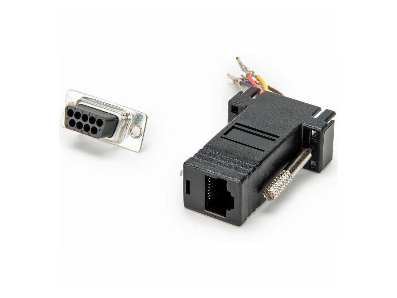 Alt View 5. Rocstor - Rocstor DB9 to RJ45 Serial Adapter - Black, Gold Contacts - Black.