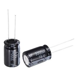 Unique Bargains - 3300uF 16V 13x21mm Electrolytic Capacitor, Radial Leads Aluminum, 10pcs, 105C High Temp for TVs, LCD Monitor, VCD - Black
