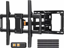 Earthley Blooms - Full Motion Tv Wall Mount Flat Curved Tvs Up s 12 16 Wood Studs Bracket With Articulating Arms Swivel Tool - for 42–84 inch TVs