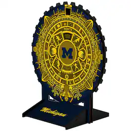 Fan Creations - Michigan Wolverines Aztec Circle Desk Calendar - Multicolor