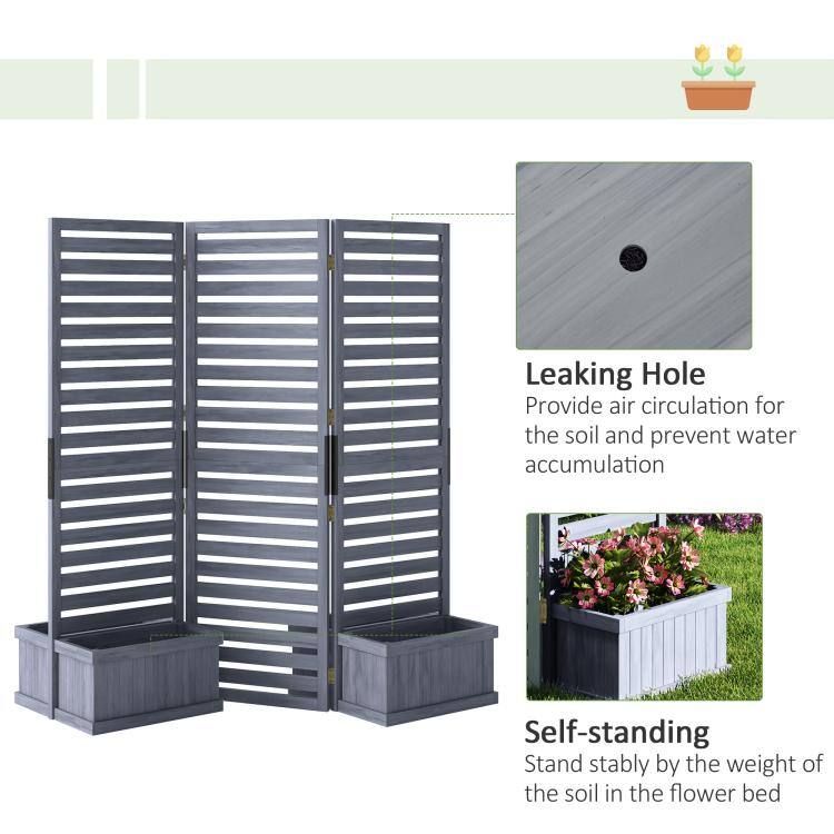 Leaking Hole  
Provide air circulation for the soil and prevent water accumulation

Self-standing  
Stand stably by the weight of the soil in the flower bed