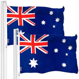 G128 - Australia Flag 3x5 ft 2-Pack 150D Printed Polyester - Assorted Colors