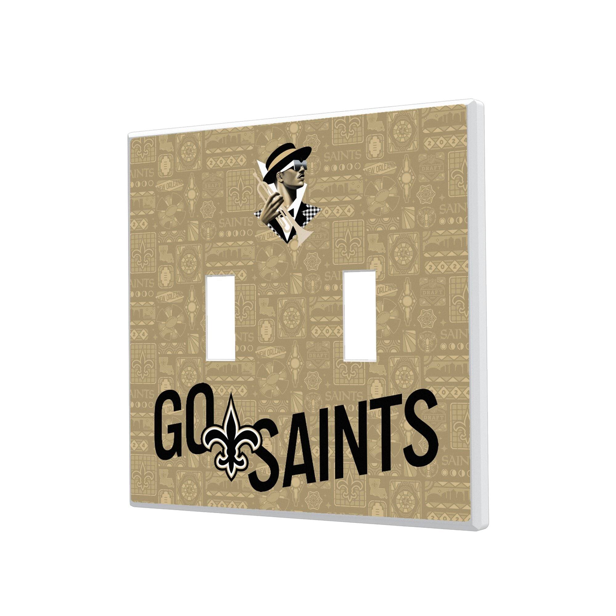 Keyscaper - New Orleans Saints 2024 Illustrated Limited Edition Double Toggle Light Switch Plate - White price history on PriceWatchPro