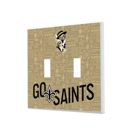 Keyscaper - New Orleans Saints 2024 Illustrated Limited Edition Double Toggle Light Switch Plate - White