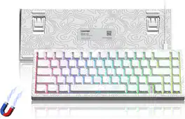 Womier - M68HE Ultra 65% Hall Effect Wired Mechanical Gaming Keyboard,Hot Swappable Magnetic Switches - White
