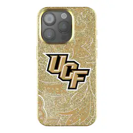 Keyscaper - NCAA - UCF Knights Paisley Bling iPhone Case - 15 - Gold