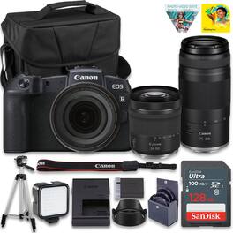 Bundle - Canon - EOS RP Full-Frame Mirrorless Mirrorless Camera + RF24-105mm Lens f/4-7.1 IS STM & RF 75-300mm Lens Kit- for - Black